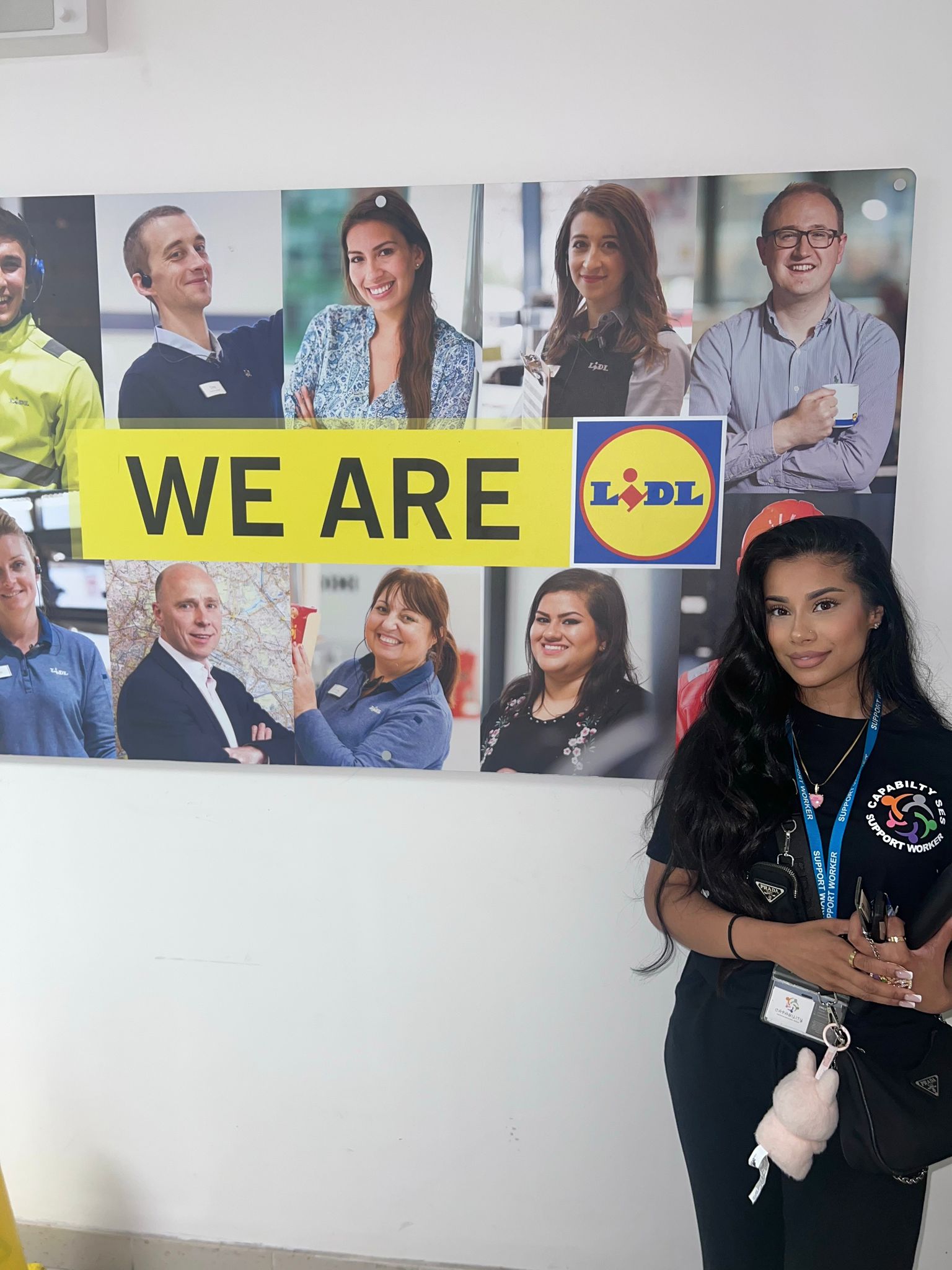 Job coach working with employee